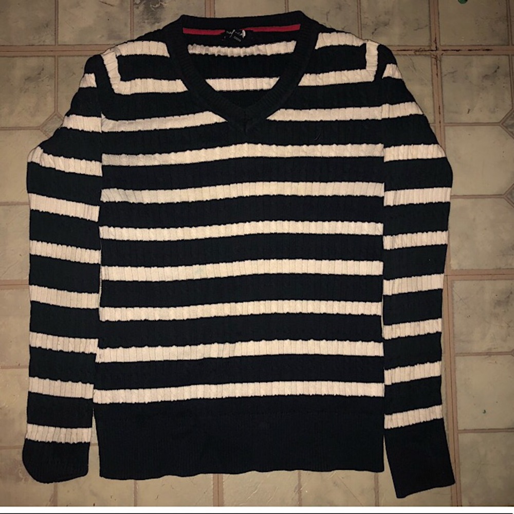 Nautica , v-neck knit-sweater